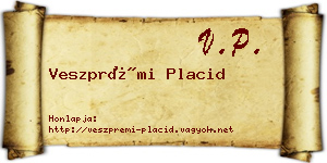 Veszprémi Placid névjegykártya